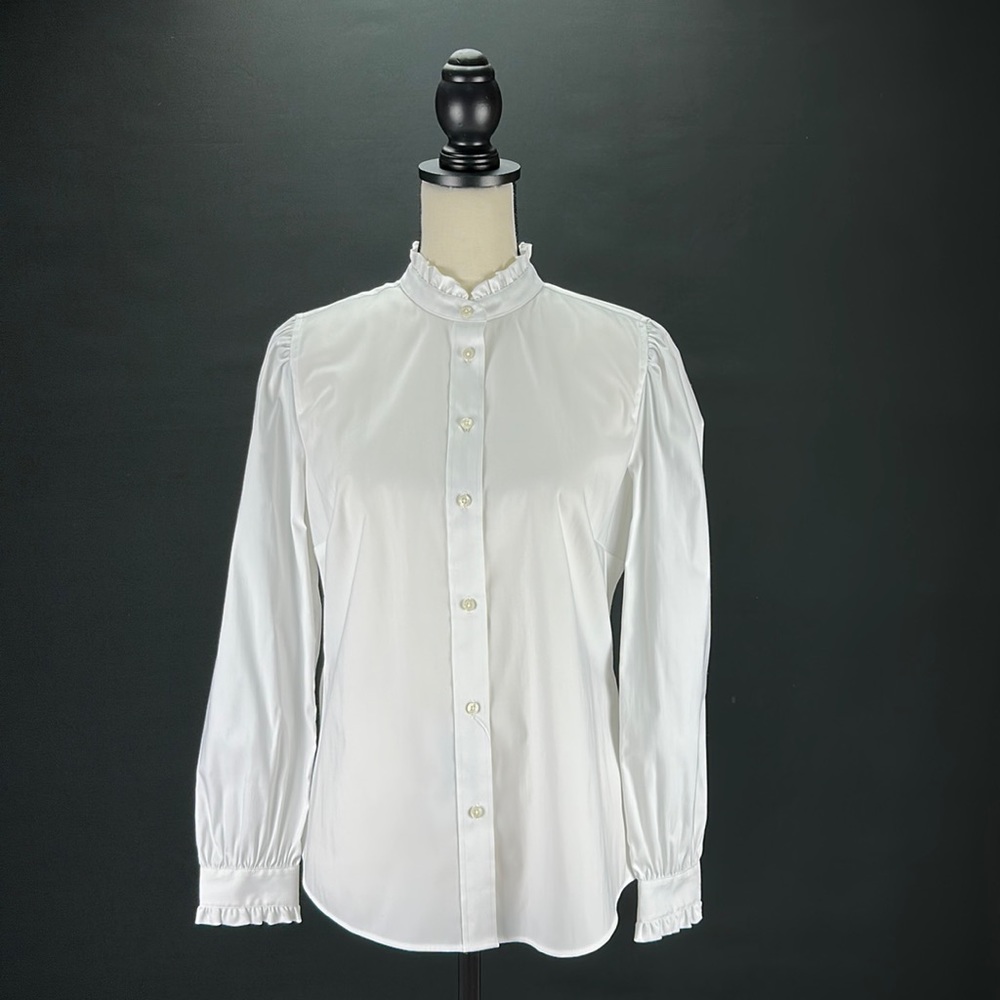 UNTUCKit for Her White Ruffled Collar Blouse